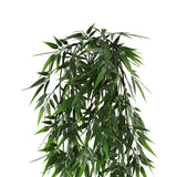 Artificial Hanging Dark Green Hanging Bamboo Leaf Garland Bush UV Resistant and Fire Rated 17cm x 76cm - Front View