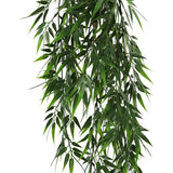 Artificial Hanging Dark Green Hanging Bamboo Leaf Garland Bush UV Resistant and Fire Rated 17cm x 76cm - Side View