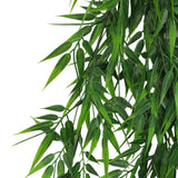 Artificial Hanging Dark Green Hanging Bamboo Leaf Garland Bush UV Resistant and Fire Rated 17cm x 76cm - 45-Degree Angle