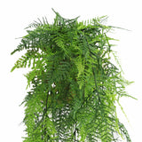 Artificial Hanging Lace Fern Vivid Green Garland Bush UV Resistant and Fire Rated 15cm x 76cm - Front View