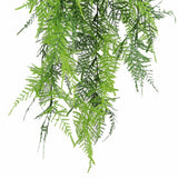 Artificial Hanging Lace Fern Vivid Green Garland Bush UV Resistant and Fire Rated 15cm x 76cm - Side View