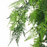 Artificial Hanging Lace Fern Vivid Green Garland Bush UV Resistant and Fire Rated 15cm x 76cm - Top-Down View