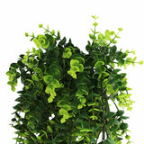 Artificial Dense Hanging Lush Green Eucalyptus Garland Bush UV Resistant and Fire Rated 18cm x 77cm - Front View