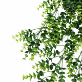 Artificial Dense Hanging Lush Green Eucalyptus Garland Bush UV Resistant and Fire Rated 18cm x 77cm - Top-Down View