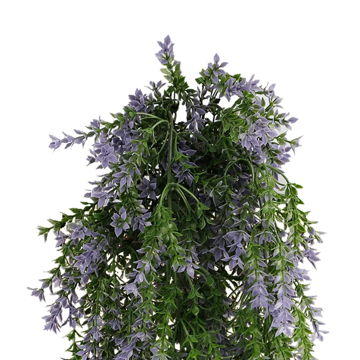 Artificial Hanging Purple and Green Willow Leaf Garland Bush UV Resistant and Fire Rated 20cm x 76cm
