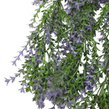 Artificial Hanging Purple and Green Willow Leaf Garland Bush UV Resistant and Fire Rated 20cm x 76cm - Top-Down View