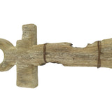 Handcrafted Anchor Wall Hanging w 3 Hooks 63cm - Side View