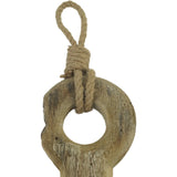 Handcrafted Anchor Wall Hanging w 3 Hooks 63cm - Top-Down View