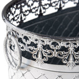 Set 2 French Country Oval Planter / Storage 40cm - Front View