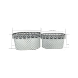 Set 2 French Country Oval Planter / Storage 40cm - 45-Degree Angle