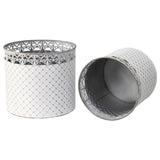 Set 2 French Country Round Planter / Storage 32cm - Front View