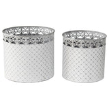Set 2 French Country Round Planter / Storage 32cm - 45-Degree Angle