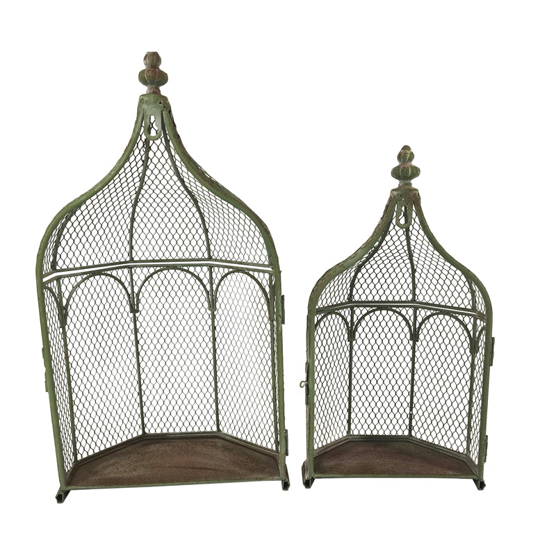 Set 2 Nested Wall Hanging Plant Cages 46cm. 36cm