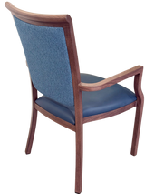 Harvey Dining Chair Stackable w Faux Leather Seat 95cm