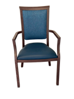 Harvey Dining Chair Stackable w Faux Leather Seat 95cm