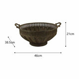 Large Baroque Bowl w Handles 46cm - Front View