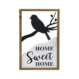 Home Sweet Home w Bird Framed Wall Art 48cm