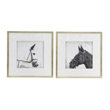 Set 2 Horse Framed Prints 56cm