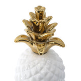 White Pineapple Ornament 17cm - Front View