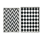 Set 2 Patterned Rectangular Trays 48cm