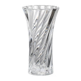 Clear Glass Curved Column Vase 20cm
