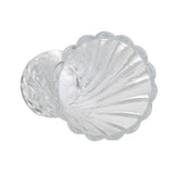 Clear Glass Curved Column Vase 20cm - Front View