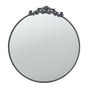 Baroque Black Round Wall Mirror 100x98cm
