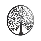 Laser Cut Round Tree Of Life w Birds Wall Art 60cm - Side View