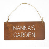 Nanna'S Garden Laser Cut Wall Hanging 32cm