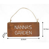 Nanna'S Garden Laser Cut Wall Hanging 32cm - Side View