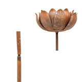 Outdoor Garden Stake Flower Candleholder 85cm - Front View