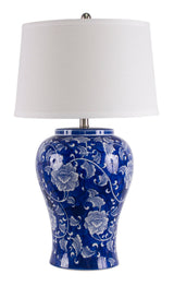 Trellis Ceramic Table Lamp w Shade 68cm