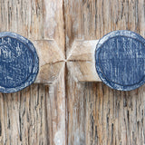 Hand-Carved Anchor Plaque Wall Art 40x60cm - Side View