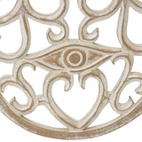 Hand-Carved Lucky Hand Wall Art 35x40cm - Side View