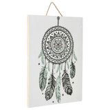 Handcrafted Monochrome Dream Catcher Wall Art 30x2cm - Front View