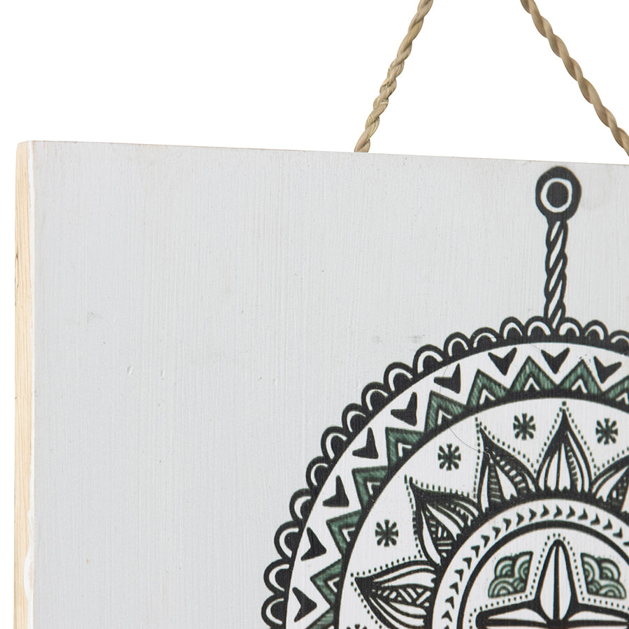 Handcrafted Monochrome Dream Catcher Wall Art 30x2cm
