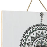 Handcrafted Monochrome Dream Catcher Wall Art 30x2cm - Side View