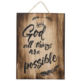 Handcrafted 'All Things Possible' Wall Art 15x3cm