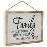 Handcrafted Family Crazy Love Framed Wall Art 30x40cm - Front View