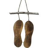 Handcrafted Life'S Beach Thongs Wall Art 24cm - Side View