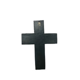 Handcrafted Monochrome Cross Wall Art 20cm - Front View