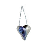 Natures Art' W Blue Heart Hanging Planter 24cm - Front View