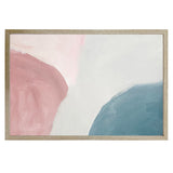 Abstract Dunes Framed Wall Print w Oak finish frame & glass 90cm - Front View