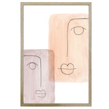 Mixed Emotions Wall Print w Oak finish frame & glass 60cm - Front View