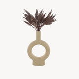 Cercle Artificial Mauve Barley in Ceramic Vase 35cm - Front View