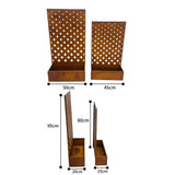 Set 2 Nested Floor/Wall 'Symmetric' Planters 95cm, 80cm - Top-Down View