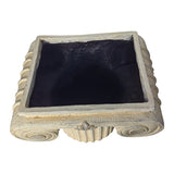 Elaborate Roman Pillar Planter / Stand w Lid 40cm - Top-Down View