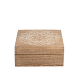 Handcrafted Carved Mandala Box 14cm