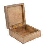 Handcrafted Carved Mandala Box 14cm - Front View