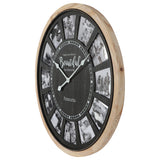 Distressed Photo Gallery Collage Wall Clock 70cm - Side View